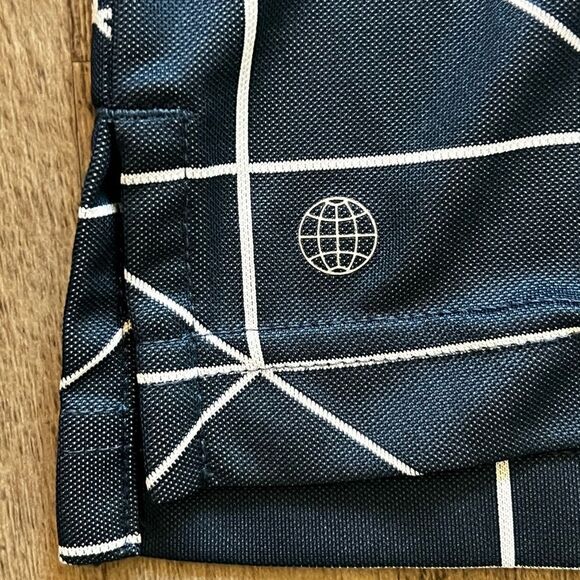Adidas Men’s Performance Polo Size XL Golf All Over Print Geometric Blue - Picture 5 of 11
